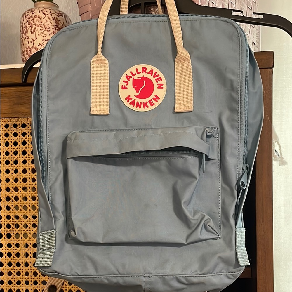 Fjallraven Blue Backpack with Iconic Design